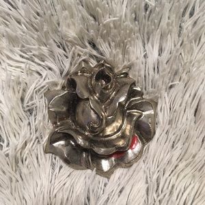 Silver star- Rose belt buckle